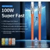 Cablu Wekome WDC-188 Wingle Series Fast Charging Cable 100W Type C to Type C [Orange]